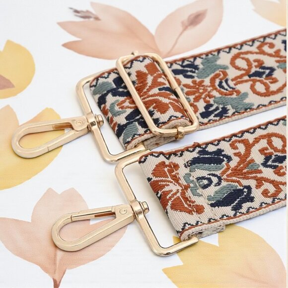 🆕 Boho Chic Embroidered Adjustable Strap For Handbag Tote Crossbody Camera Bag - Picture 6 of 10